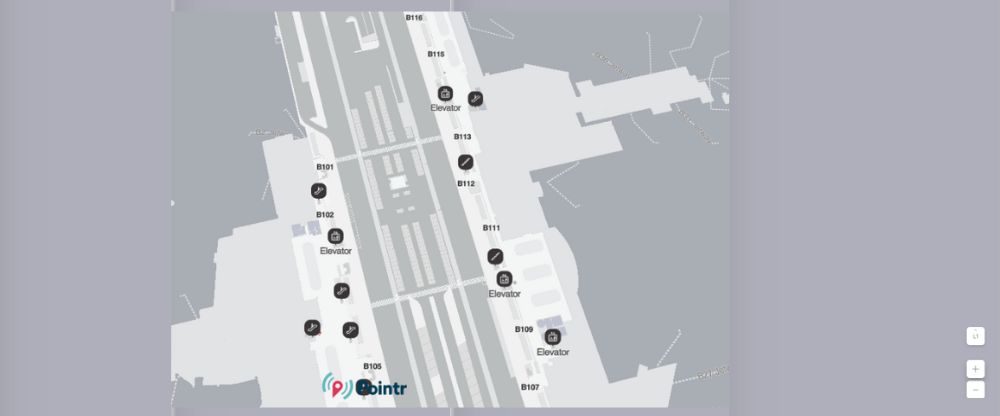 Layout of United Airlines Terminal at Logan Airport  