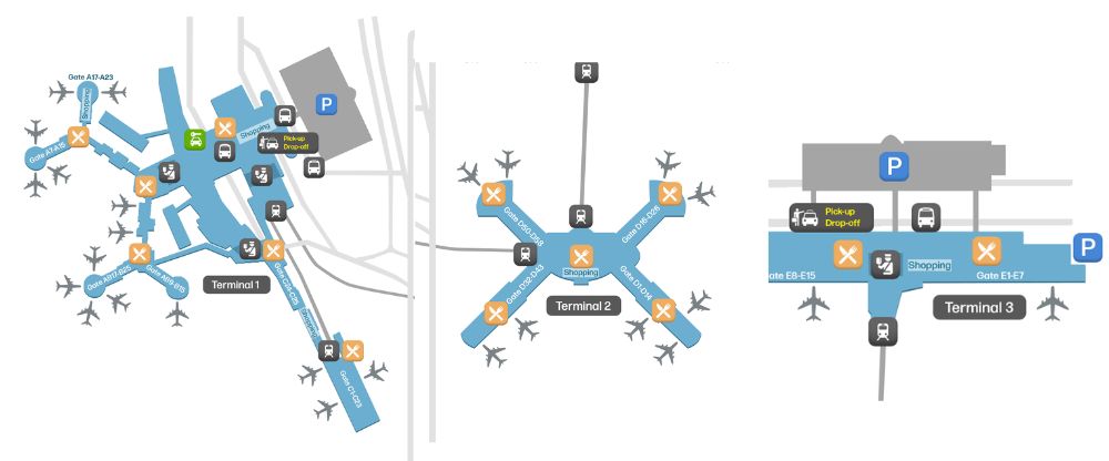 Las Vegas International Airport Terminal map