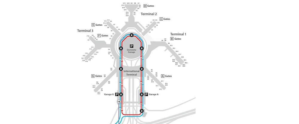 Layout of Frontier Airlines SFO Terminal 