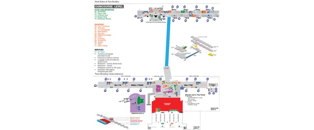 LAX airport terminal map