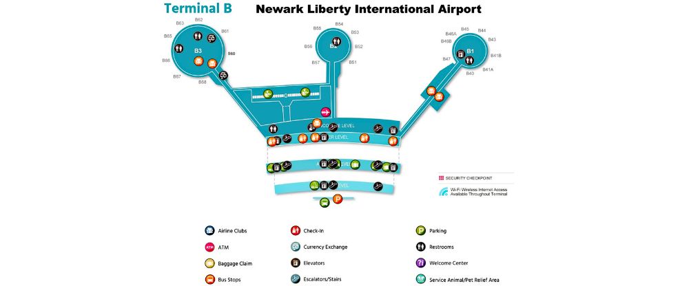 Newark liberty international airport terminal map