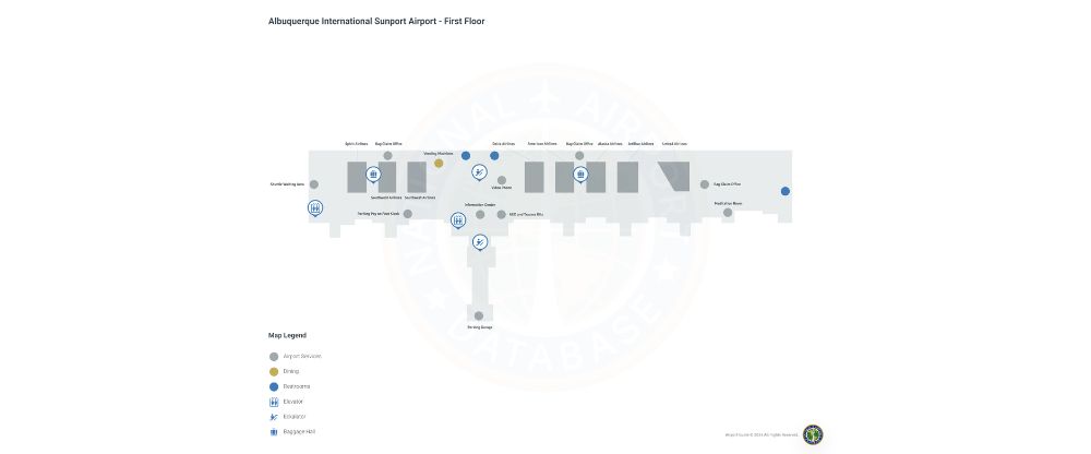 Albuquerque International Sunport Terminal Map