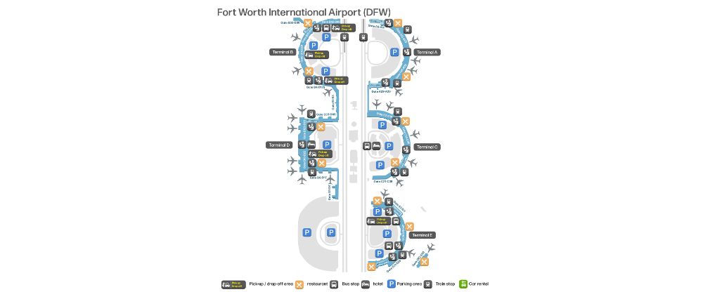 Dallas Fort Worth International Airport Terminal Map