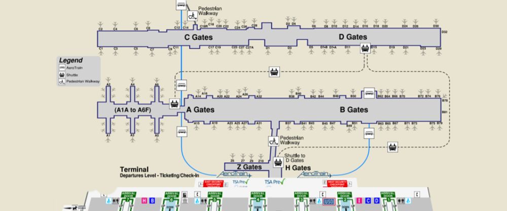 Dulles International Airport Terminal Map