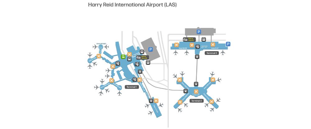 Harry Reid International Airport Terminal Map