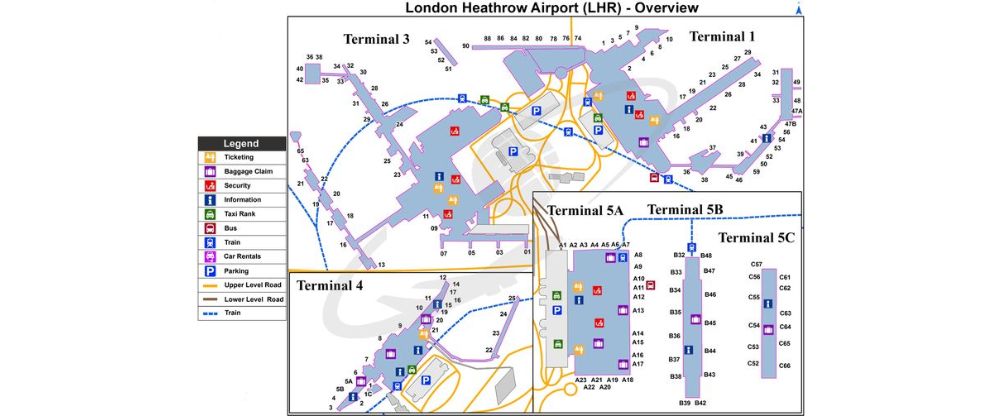 Heathrow Airport Terminal Map