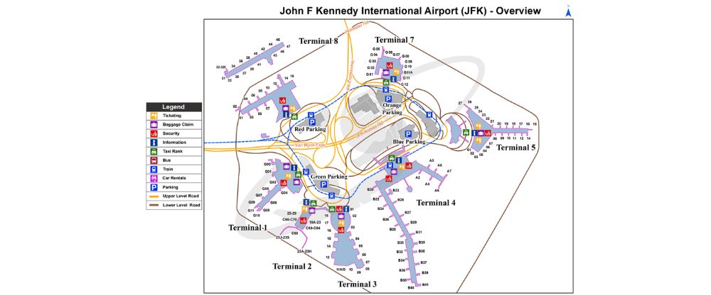 John F. Kennedy International Airport Terminal Map