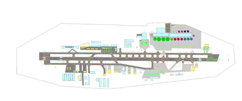 La Aurora International Airport Terminal Map