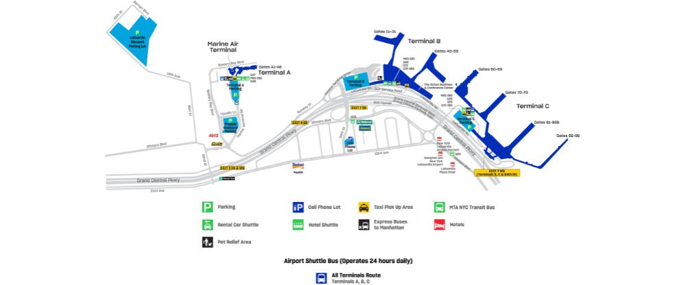 LaGuardia Airport Terminal Map