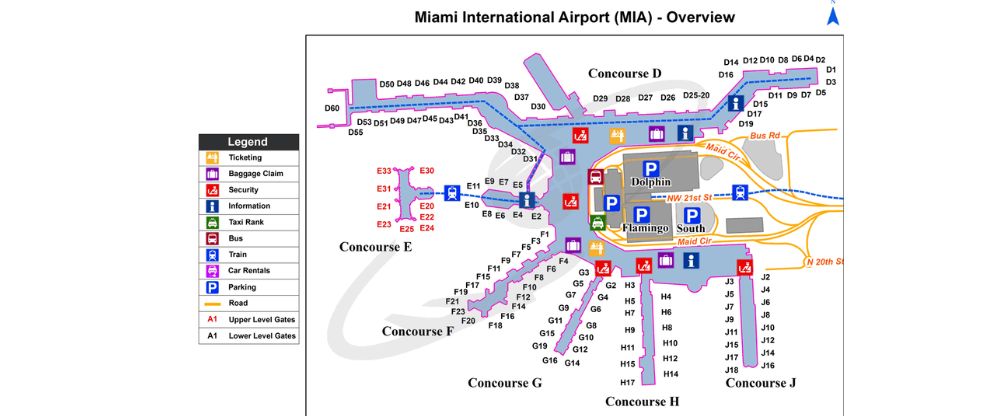 Miami International Airport Terminal Map