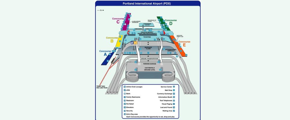 Portland International Jetport Terminal Map