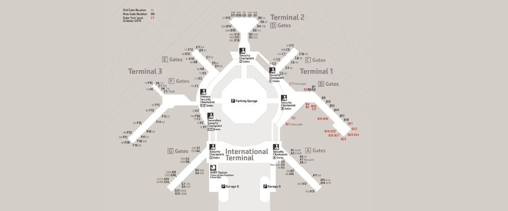 San Francisco International Airport Terminal Map